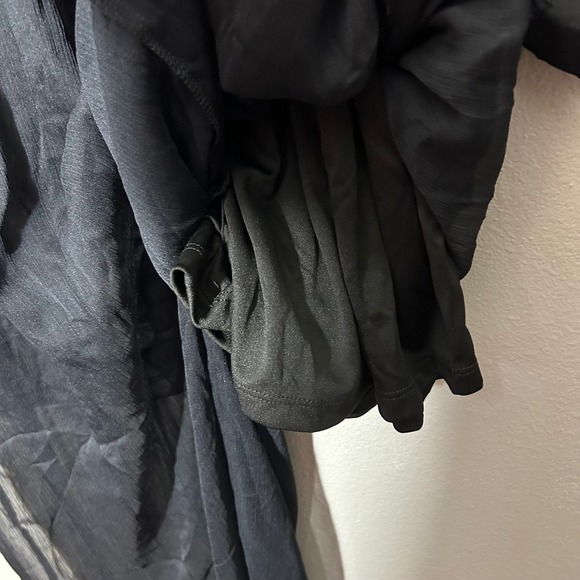 Nina Parker Jumpsuit Sheer Overlay Button Front Plus Size 24W Party Black NWT - Picture 9 of 9